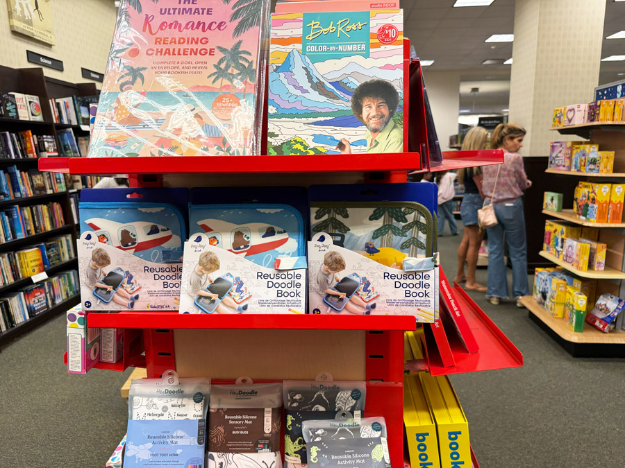 Reusable doodle books and a Bob Ross color-by-number kit