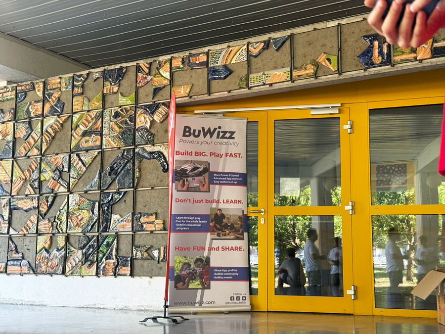 Indoor racing area at BuWizz Gathering 2026 in Idrija Primary School
