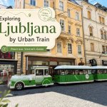 Ljubljana Urban electric tourist train in the historic city center