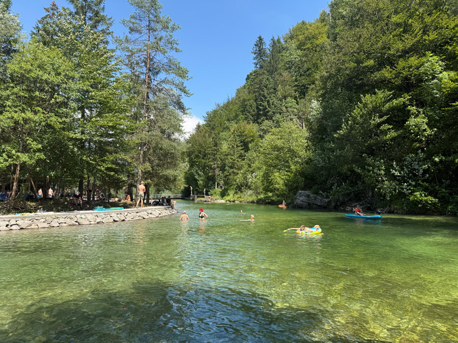 Natural swimming area in Idrijska Bela during BuWizz Gathering 2026