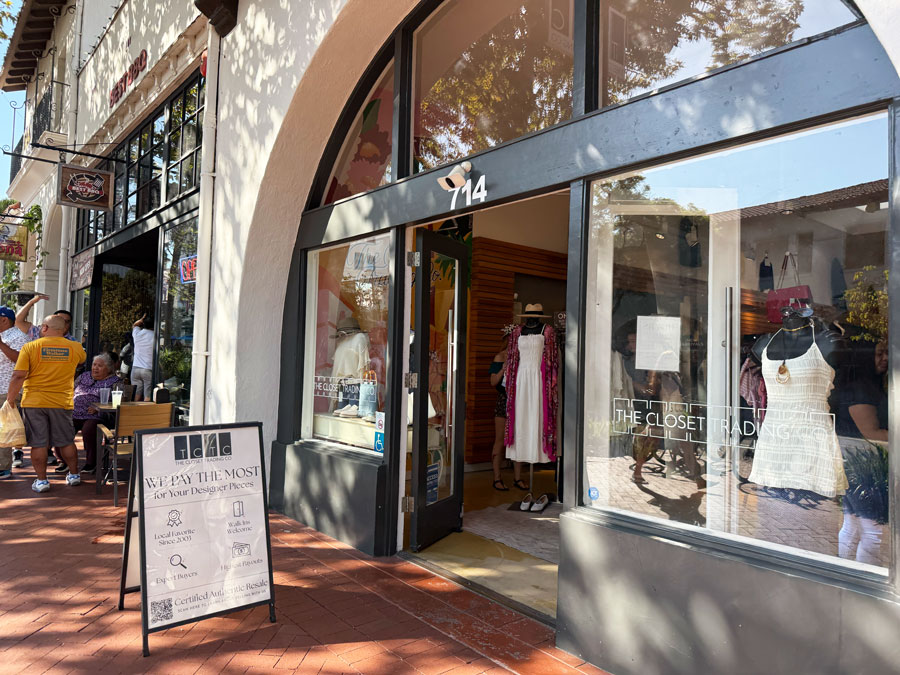 The Closet Trading Company storefront on State Street in Santa Barbara