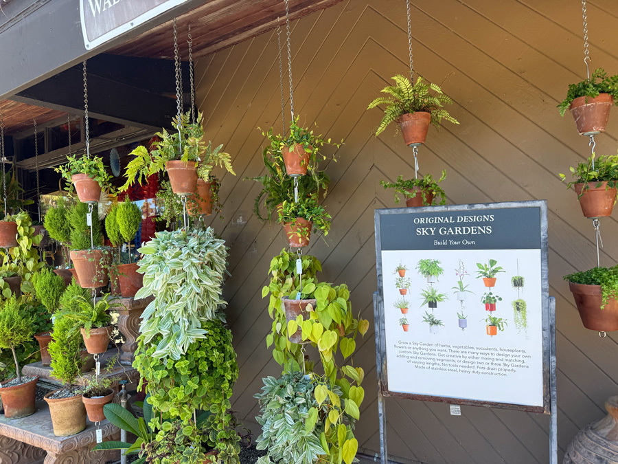 Original Designs Sky Gardens display with build-your-own hanging planters