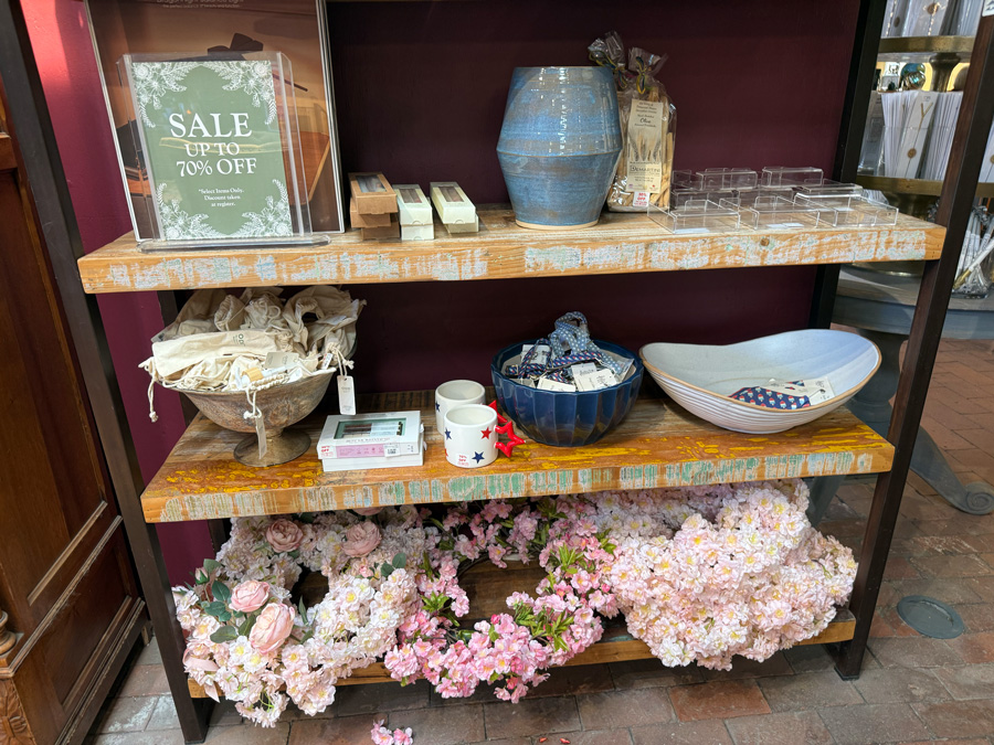 Roger’s Gardens sale sign offering up to 70 percent off select items